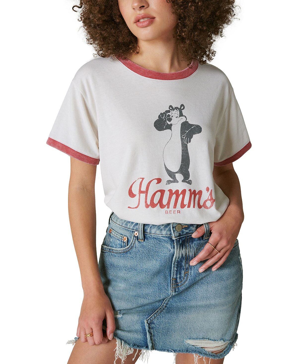 

Женская укороченная футболка Hamm Lucky Brand
