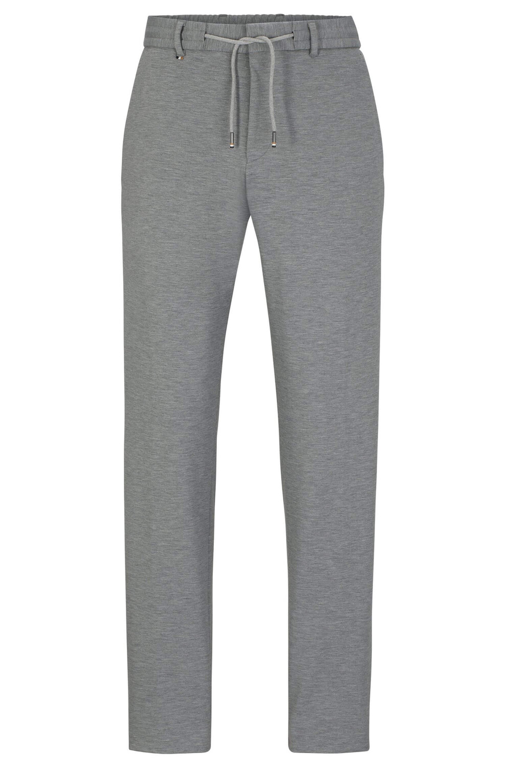 

Брюки Boss Slim-fit In Melange Interlock Jersey, серый