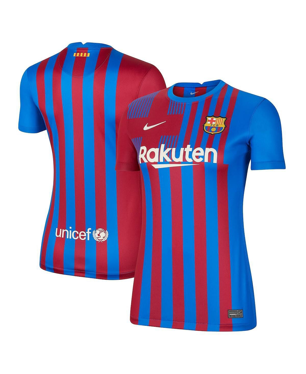 

Футболка Nike Women's Blue Barcelona 2021/22, синий/красный