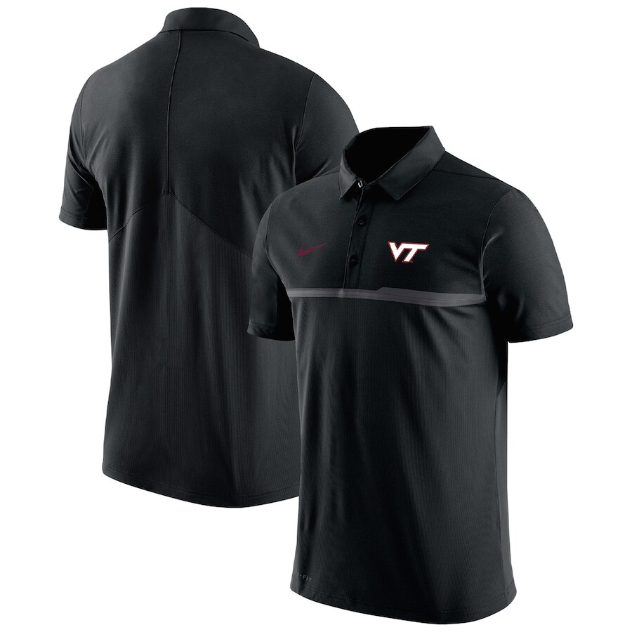 

Поло с коротким рукавом Nike Virginia Tech Hokies, черный