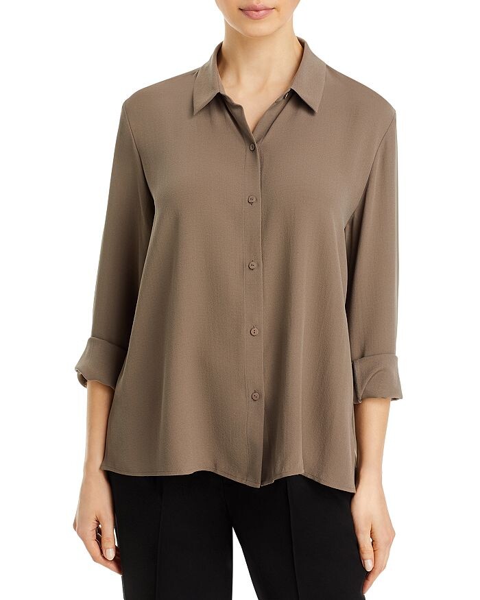 

Шелковая рубашка с классическим воротником Eileen Fisher