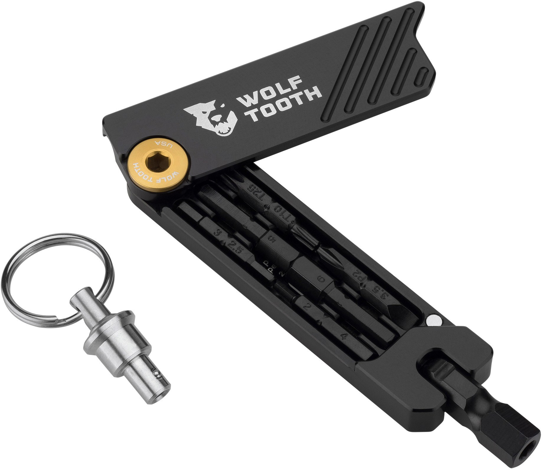 Многофункциональный велосипедный шестигранный ключ на 6 бит с брелоком Wolf Tooth Components, желтый