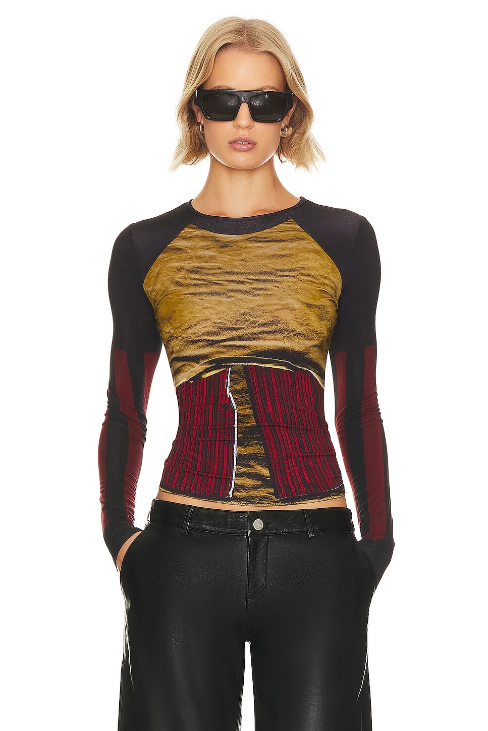 

Футболка Miaou Long Sleeve, цвет Cheimises In Rouge