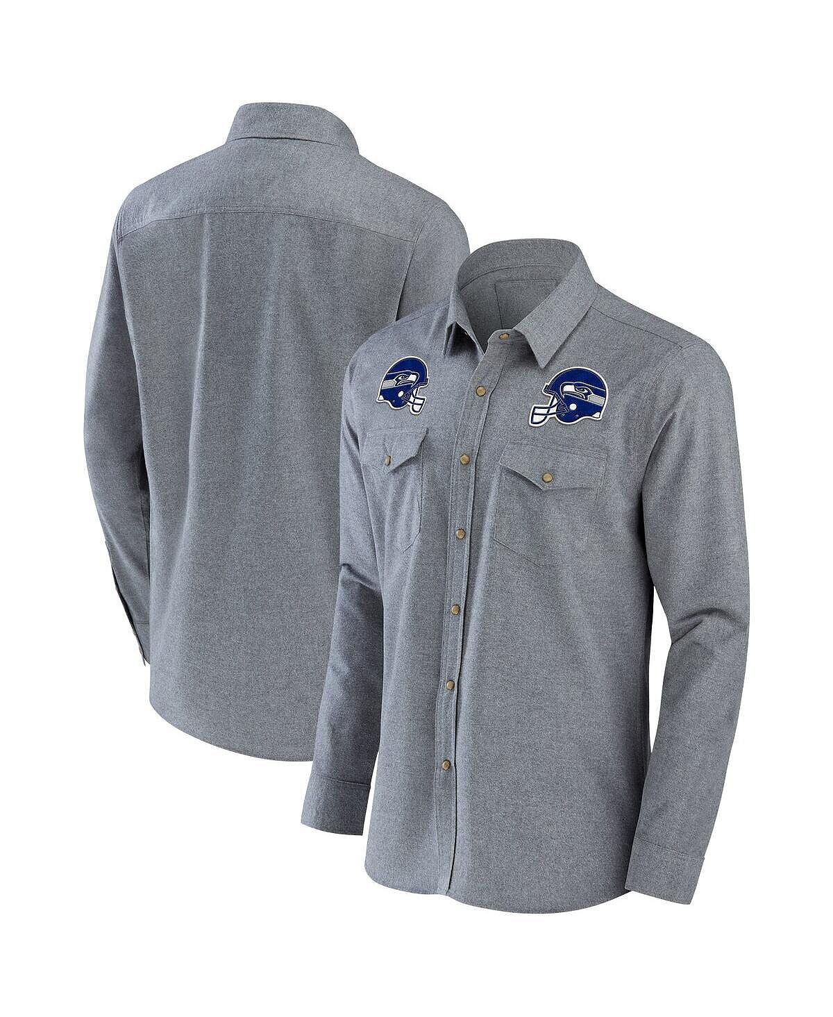 

Мужская коллекция nfl x darius rucker by grey seattle seahawks chambray рубашка с длинным рукавом на пуговицах Fanatics, серый