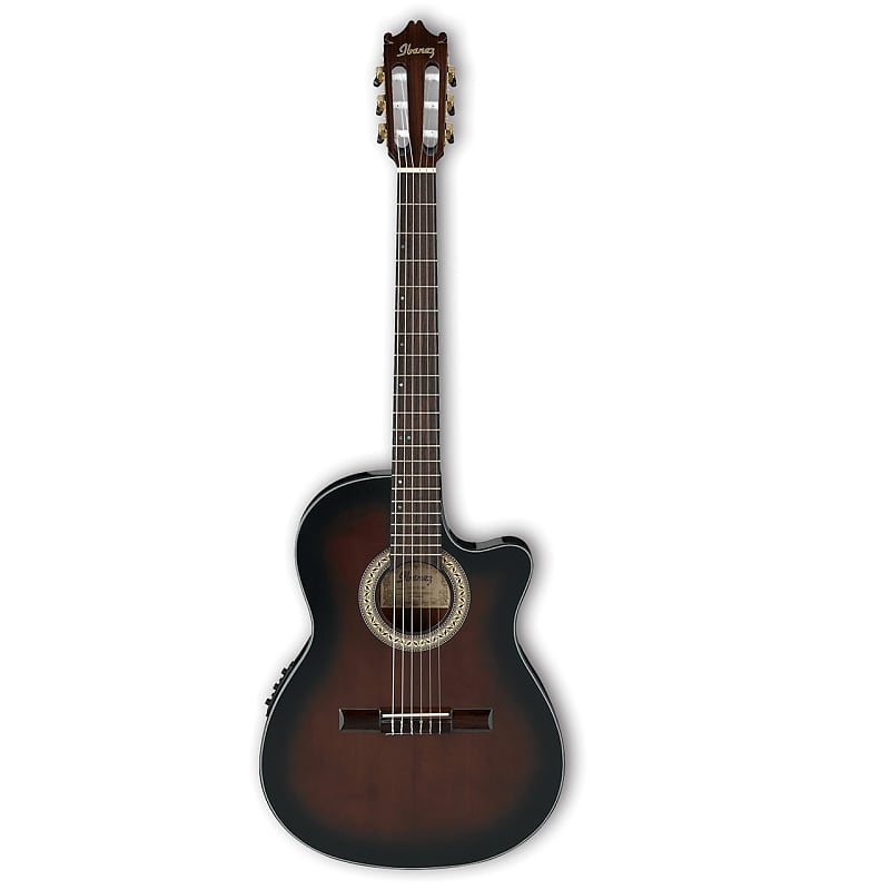 цена Ibanez GA35TCE Acoustic Electric Thin-Line Классическая акустическая гитара - Dark Violin Burst