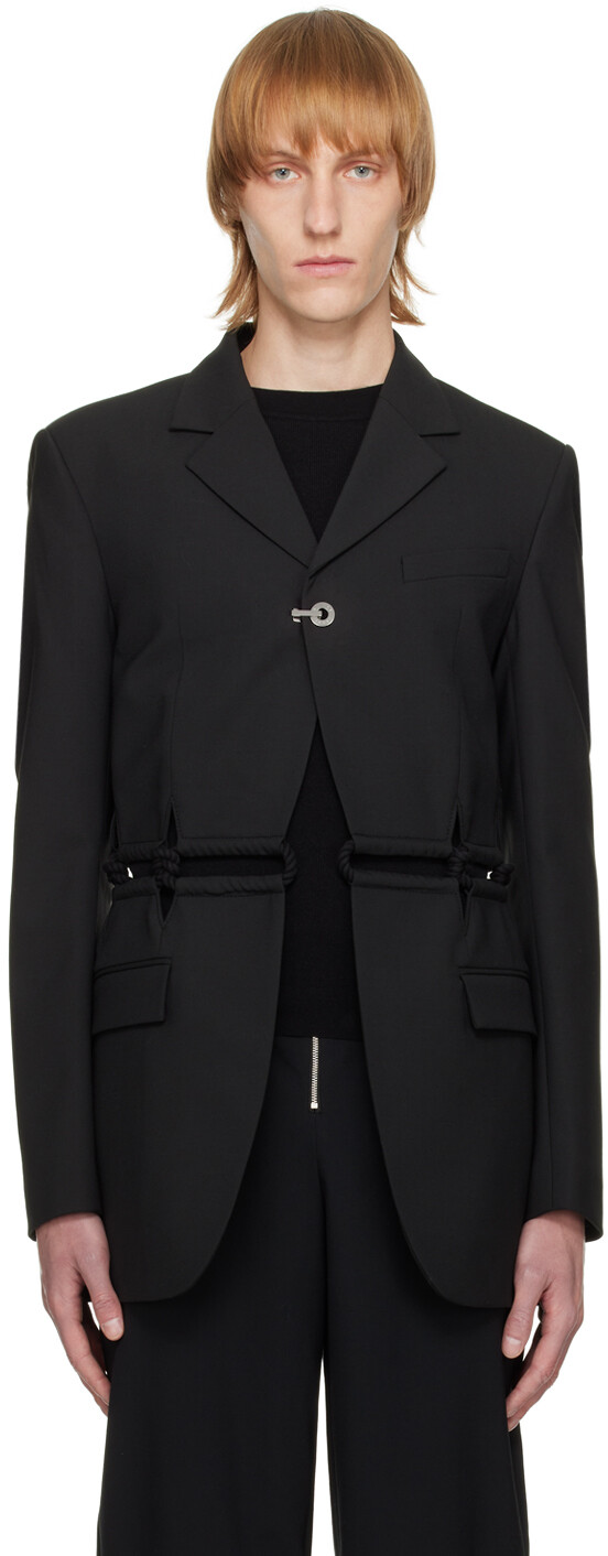 

Пиджак из черной веревки макраме Dion Lee
