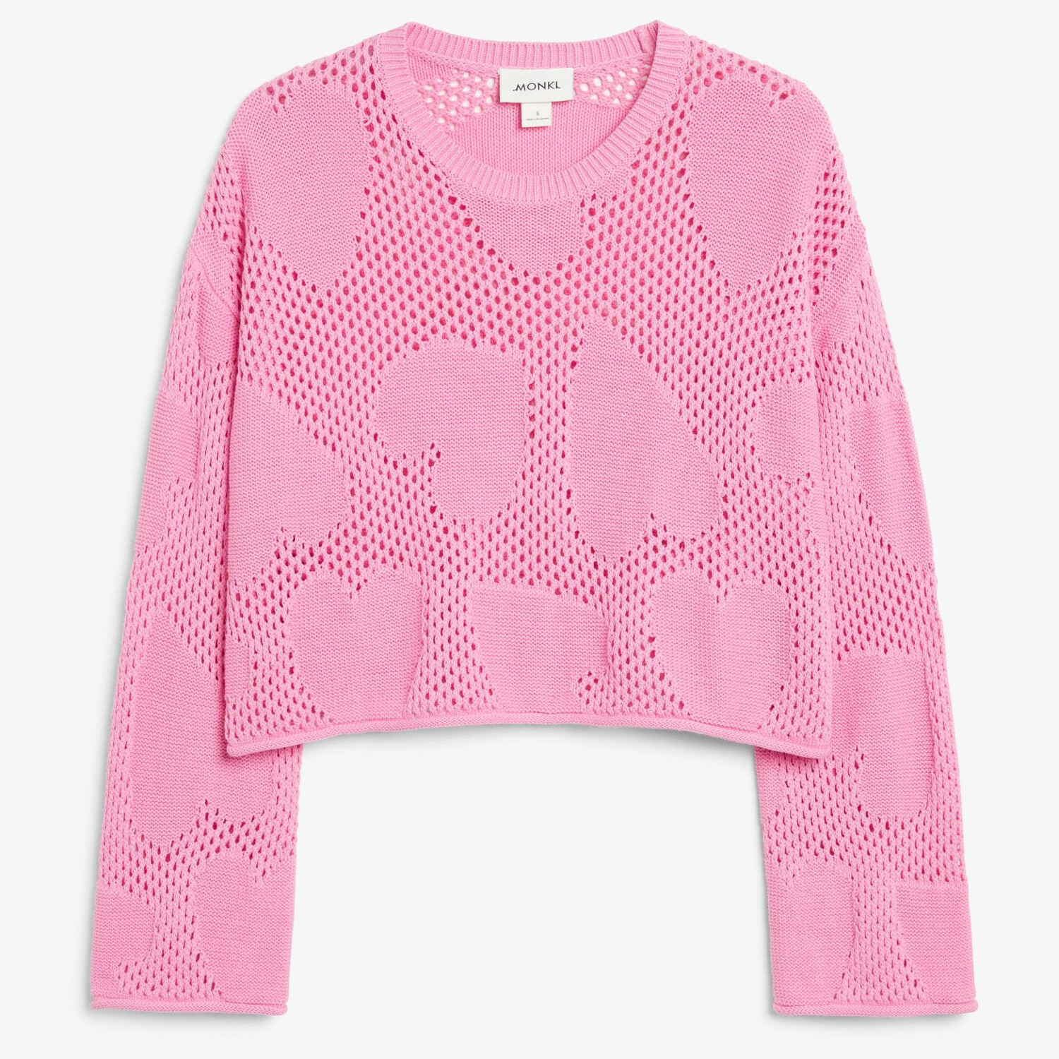 

Свитер Monki Knitted Openwork, розовый