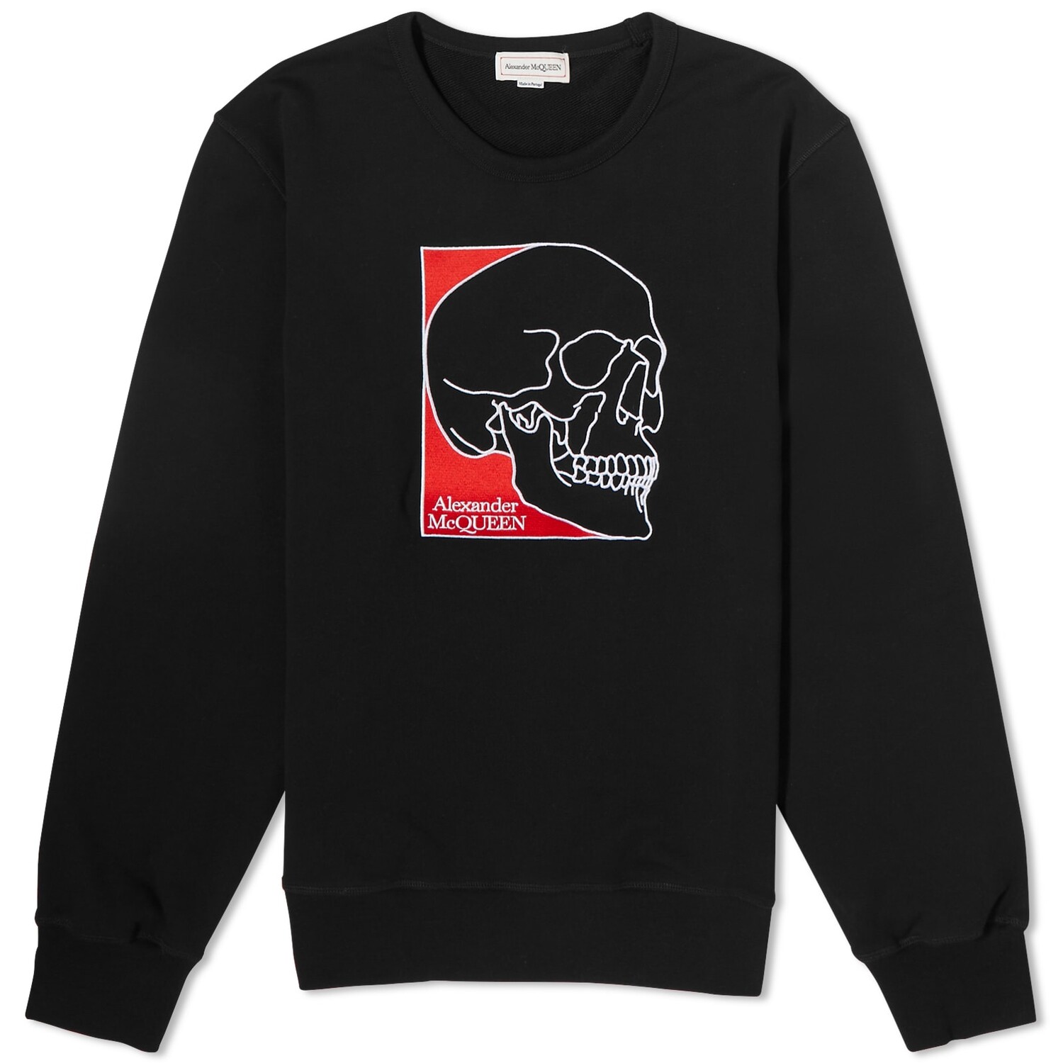 

Свитшот Alexander Mcqueen Outline Skull Print Crew, черный