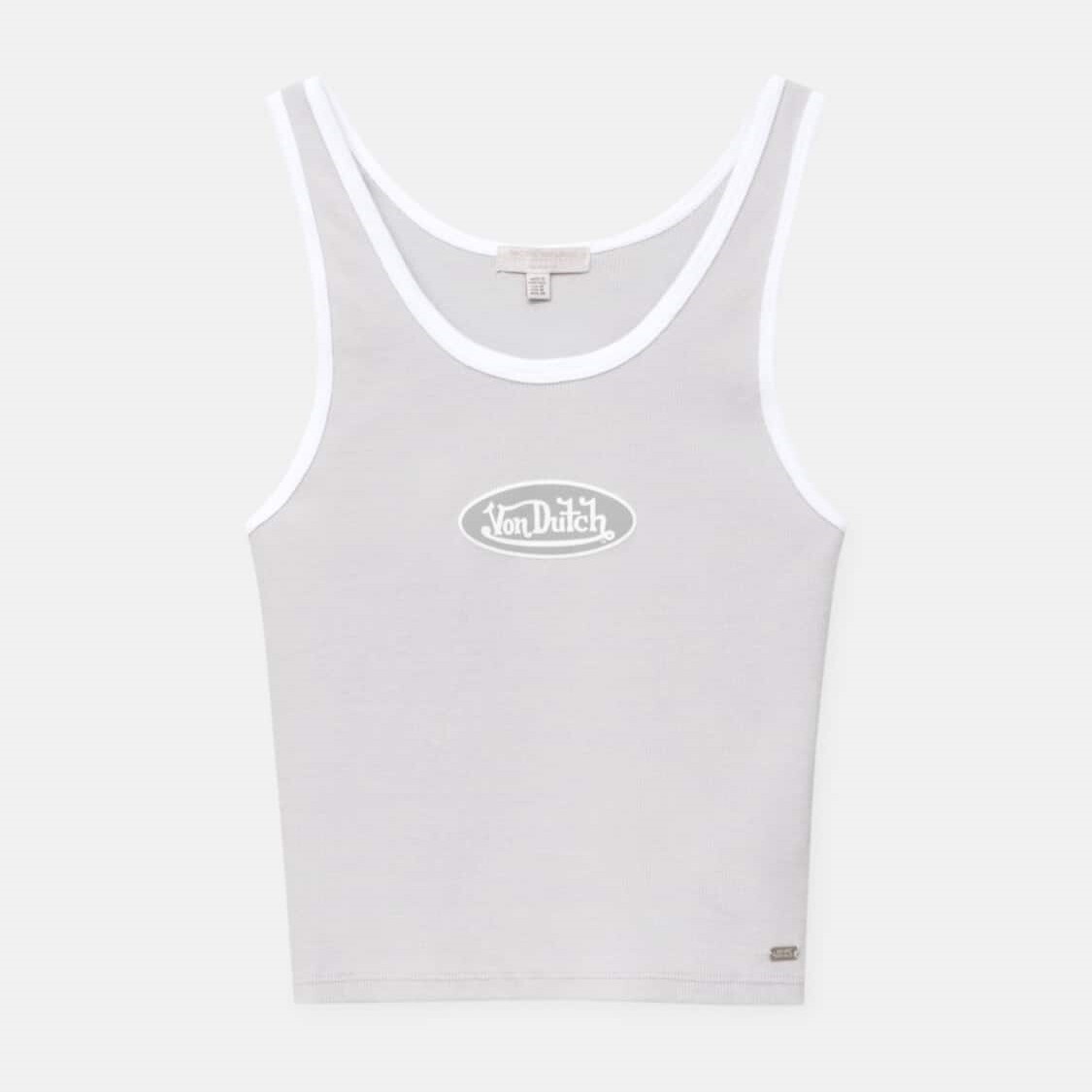 

Майка Pull&Bear Von Dutch, светло-серый