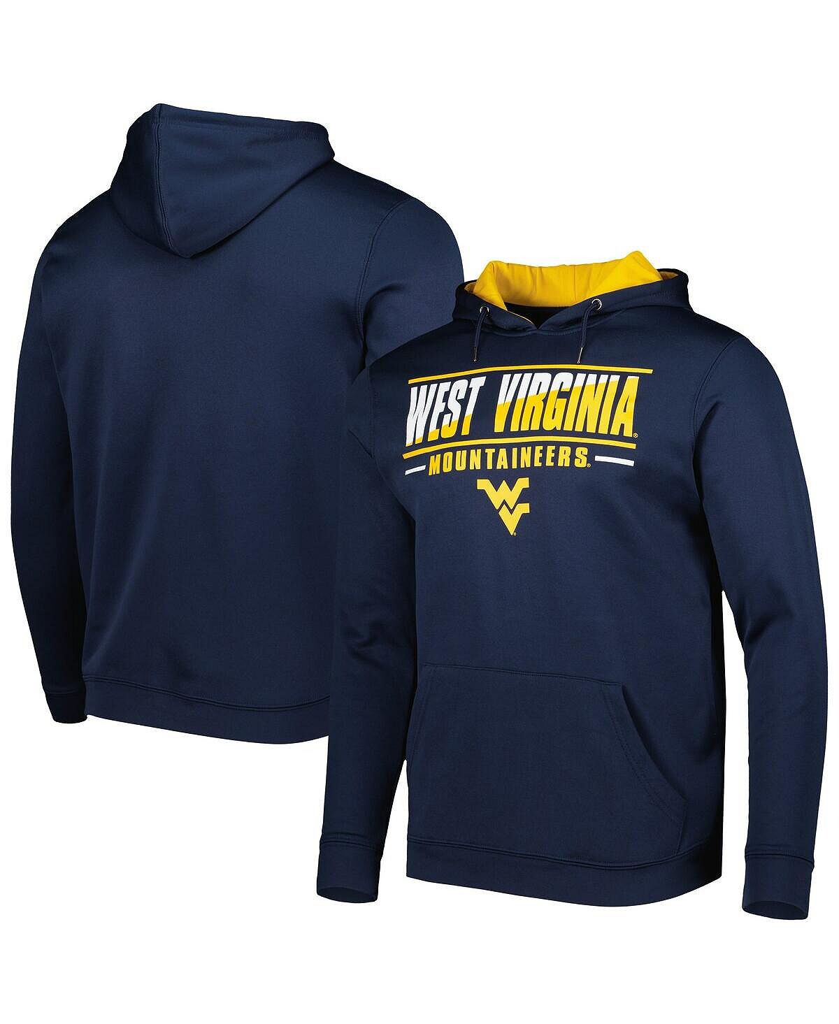 

Мужская темно-синяя толстовка с капюшоном west virginia mountaineers slash stack 2.0 pullover Colosseum, синий