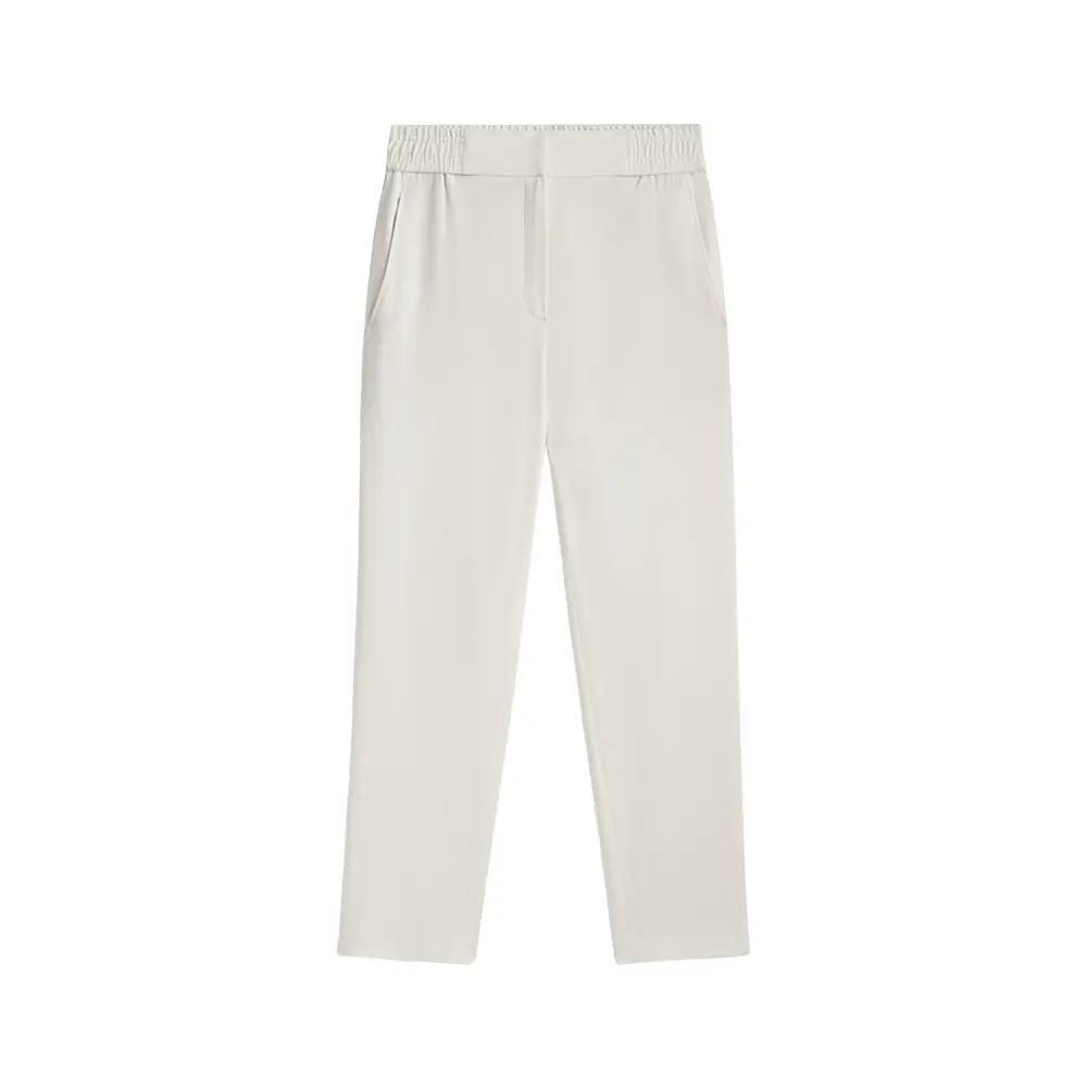 

Брюки Massimo Dutti Straight Crepe Trousers, кремовый