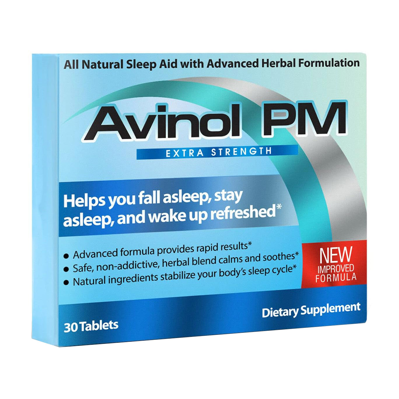 Натуральная добавка для сна Avinol PM Extra Strength, 30 таблеток