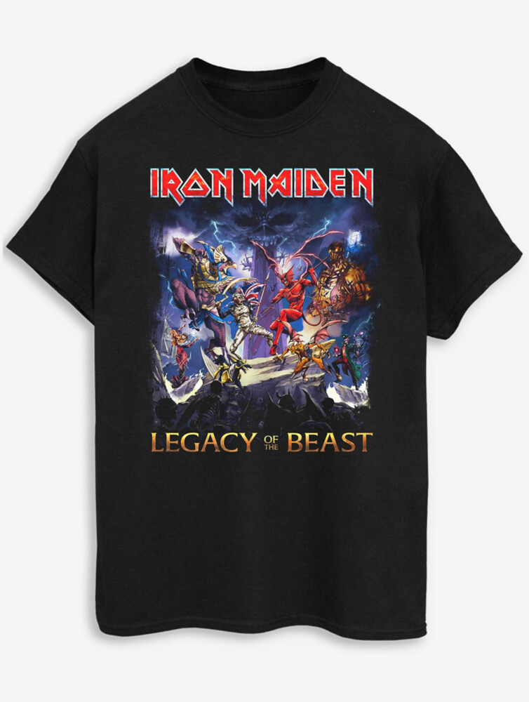 

Черная футболка для взрослых NW2 Iron Maiden Legacy со слоганом George., черный