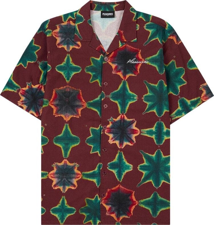 

Футболка Pleasures Sulfur Short-Sleeve Button Up 'Red', красный