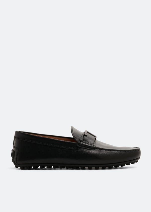 

Лоферы TOD'S Leather loafers, черный