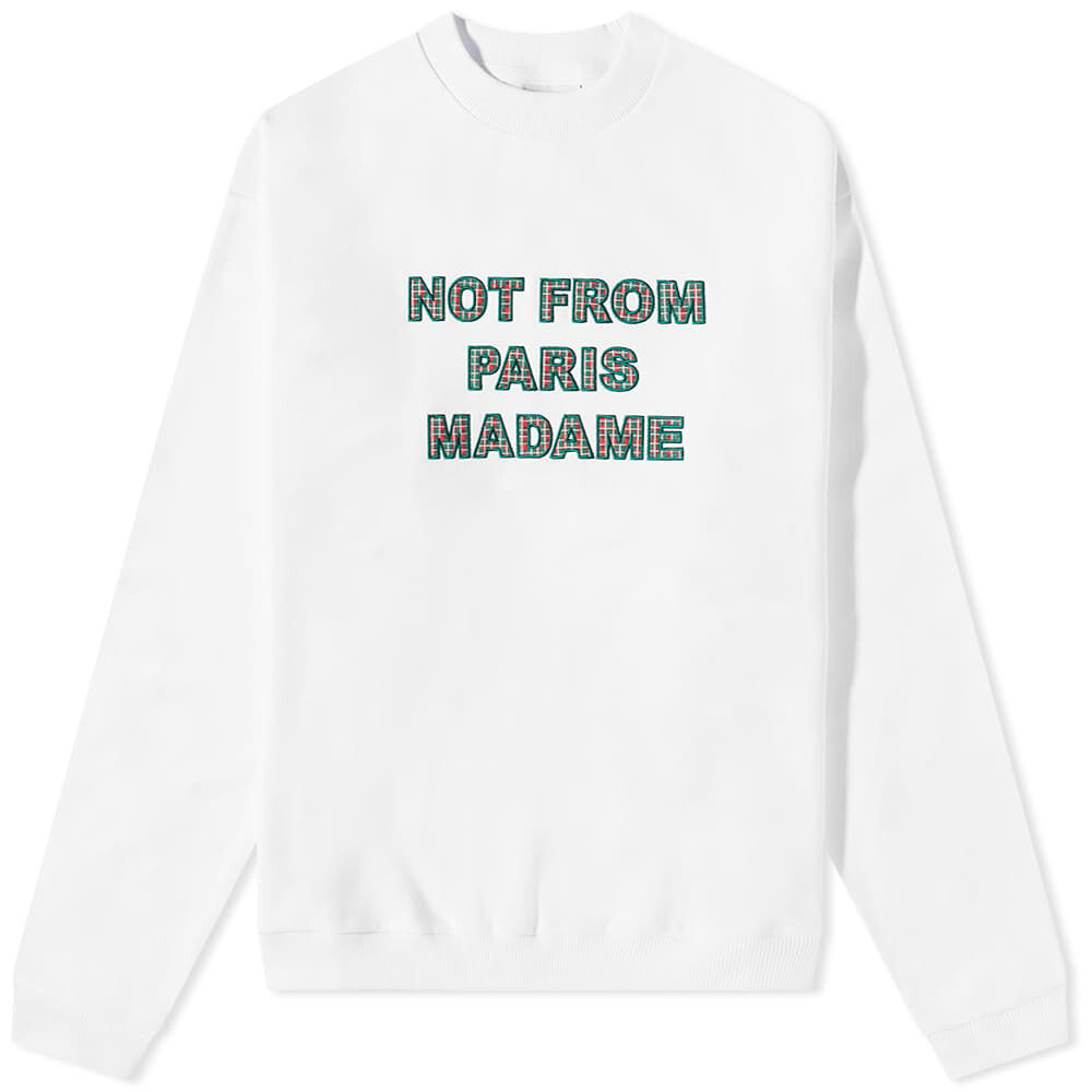 

Толстовка Drôle de Monsieur Not From Paris Madame Tartan Sweat, Белый