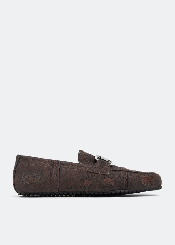 

Лоферы DOLCE&GABBANA Patchwork denim loafers, коричневый