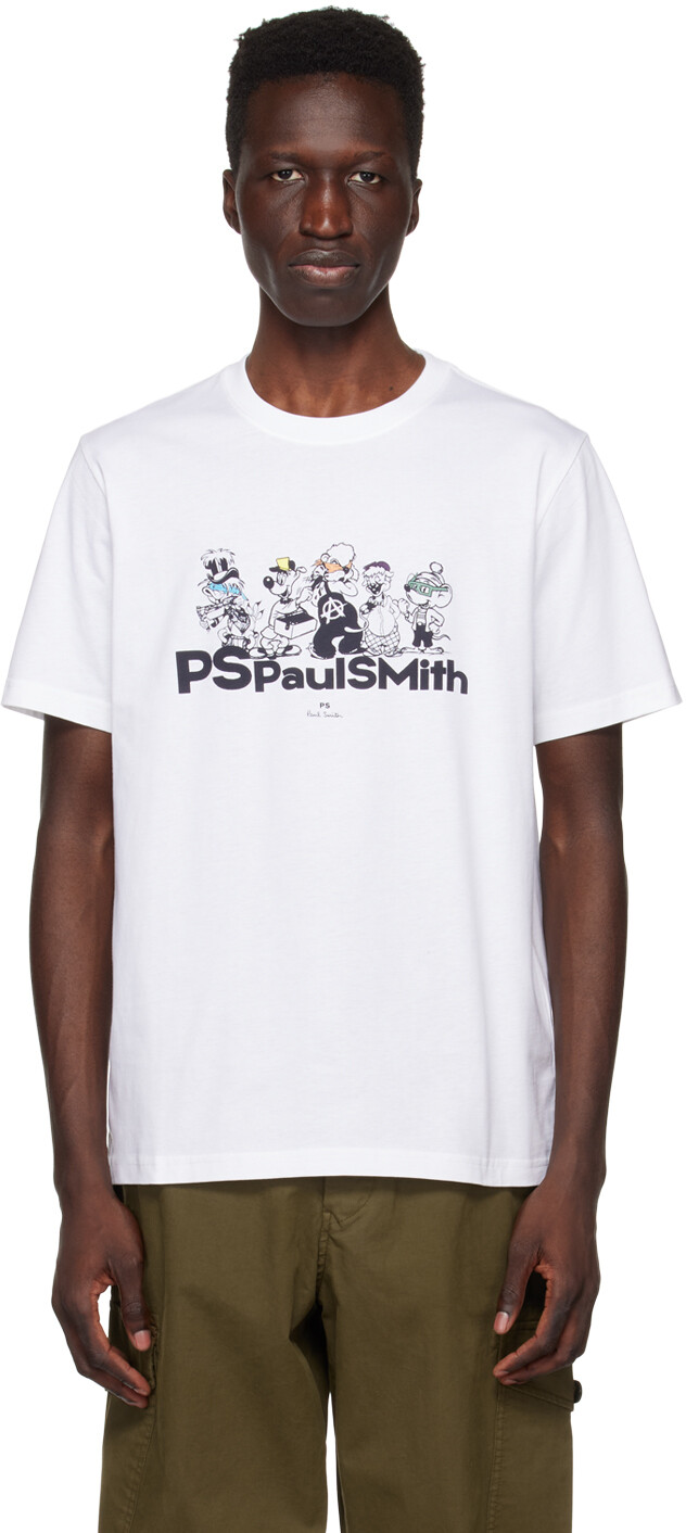 

Белая футболка с принтом PS by Paul Smith, Белый