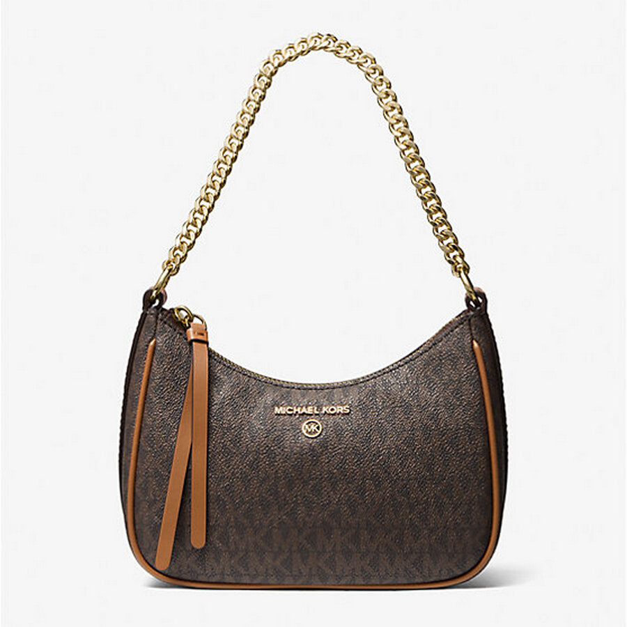 

Сумка Michael Michael Kors Jet Set Charm Small Logo Pochette, коричневый/рыжий