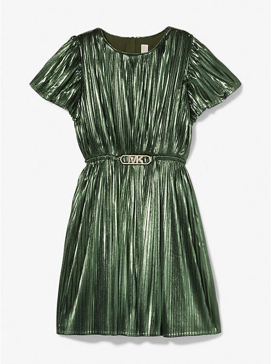 

Платье Michael Kors Kids Pleated Lame Belted, зеленый