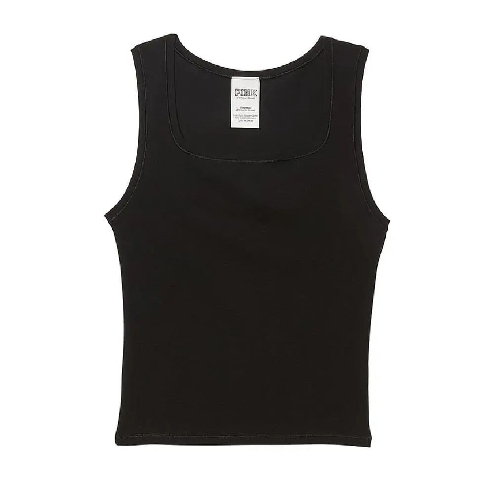 

Топ Victoria's Secret Pink Base Cotton Tank, черный