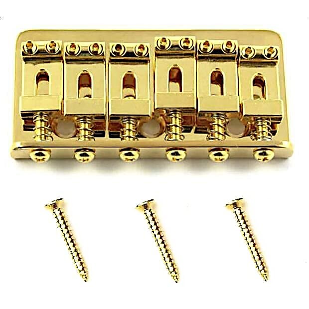 

Жесткий бридж без тремоло для Stratocaster-Gold Allparts SB-0100-002