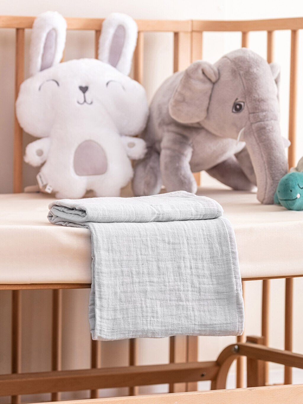 

Простое хлопковое муслиновое детское одеяло 100x120 см LCW Home