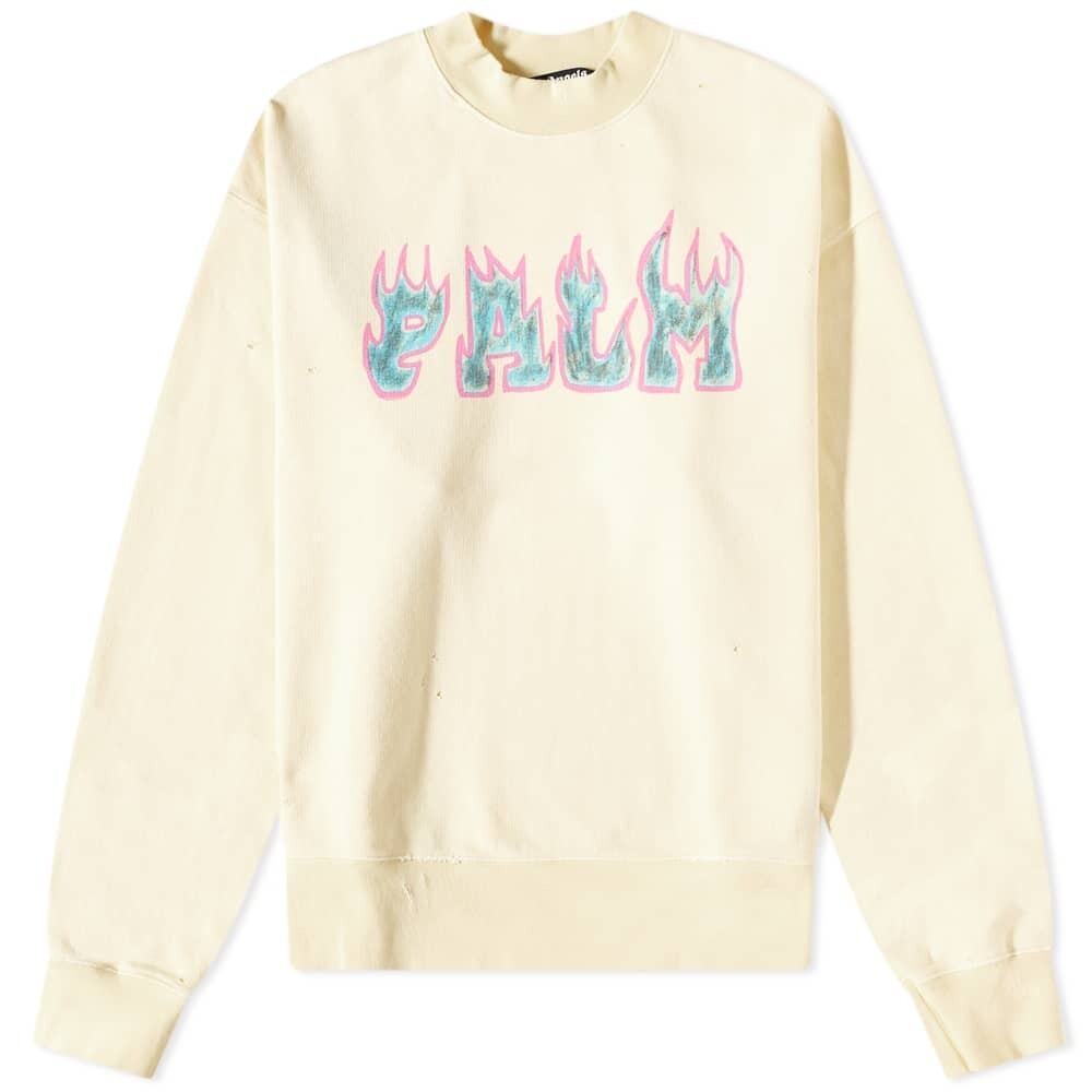 

Толстовка Palm Angels Logo Flames Vintage Crew Sweat