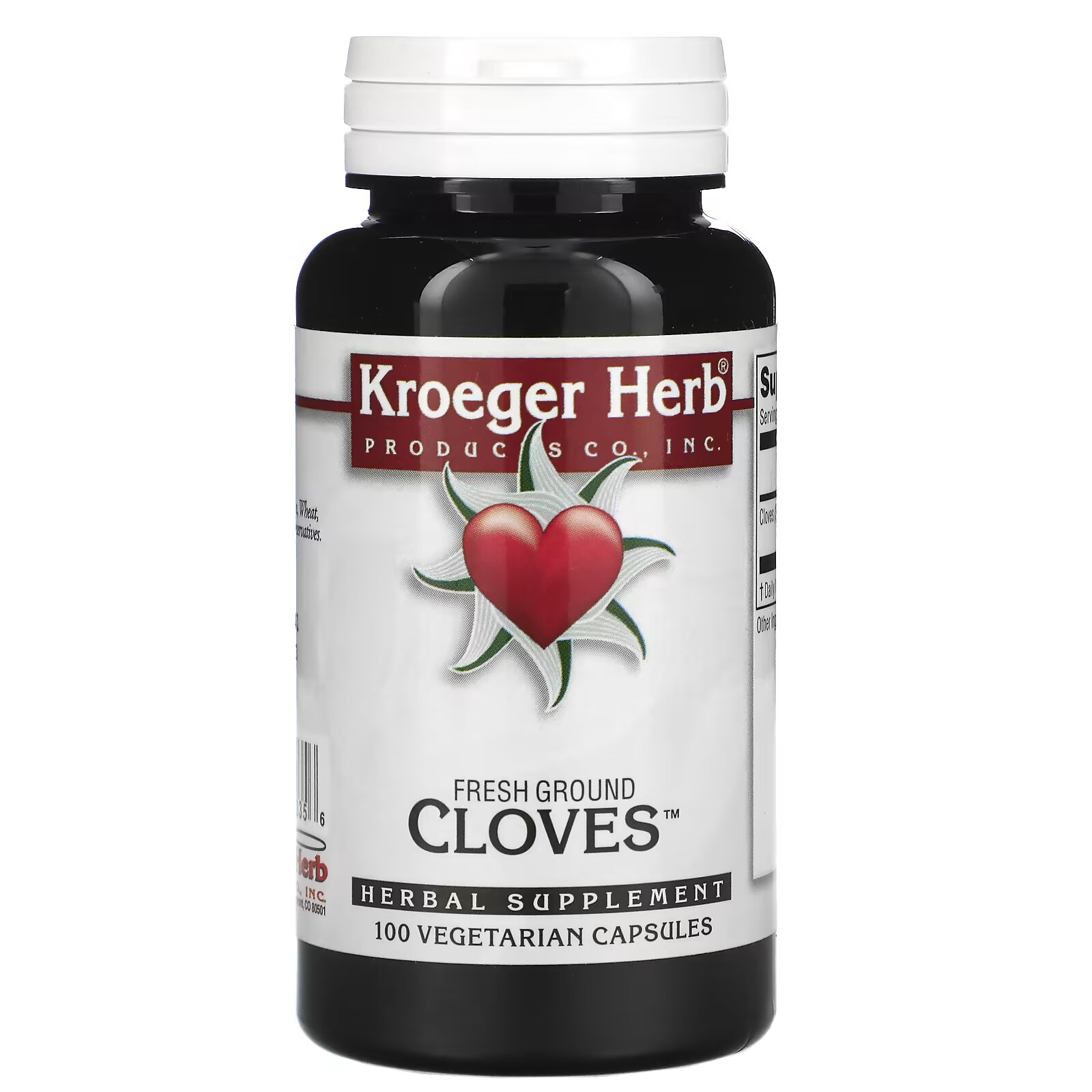 Kroeger Herb Co, свежемолотая гвоздика, 100 вегетарианских капсул kroeger herb co candida formula 2 100 вегетарианских капсул