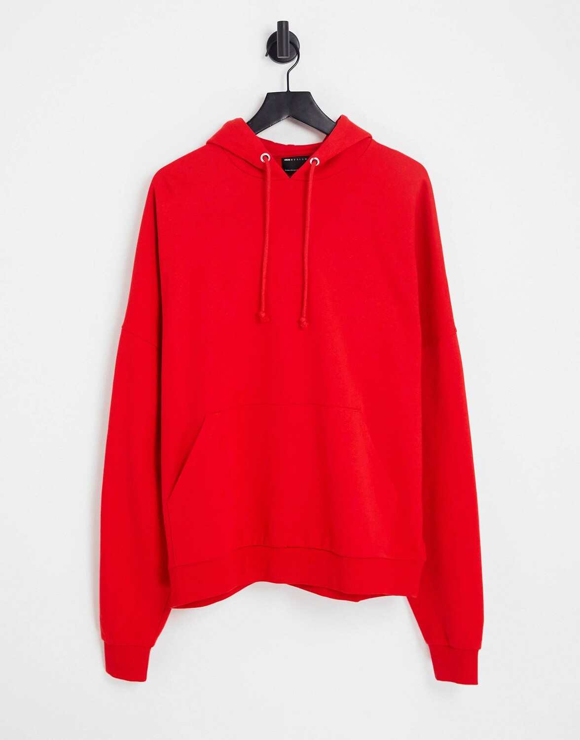 

Ярко-красная толстовка оверсайз ASOS DESIGN