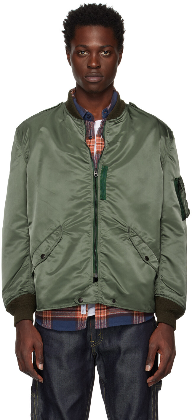 

Зеленый нейлоновый бомбер Deadstock Rocky Mountain Featherbed