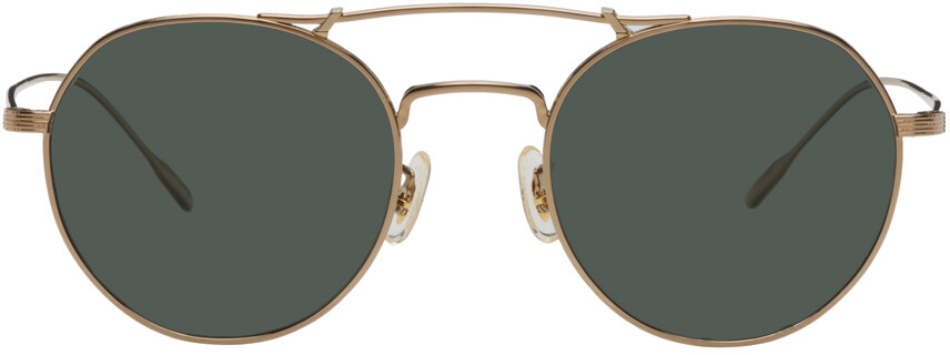 

Золотые солнцезащитные очки Reymont Oliver Peoples
