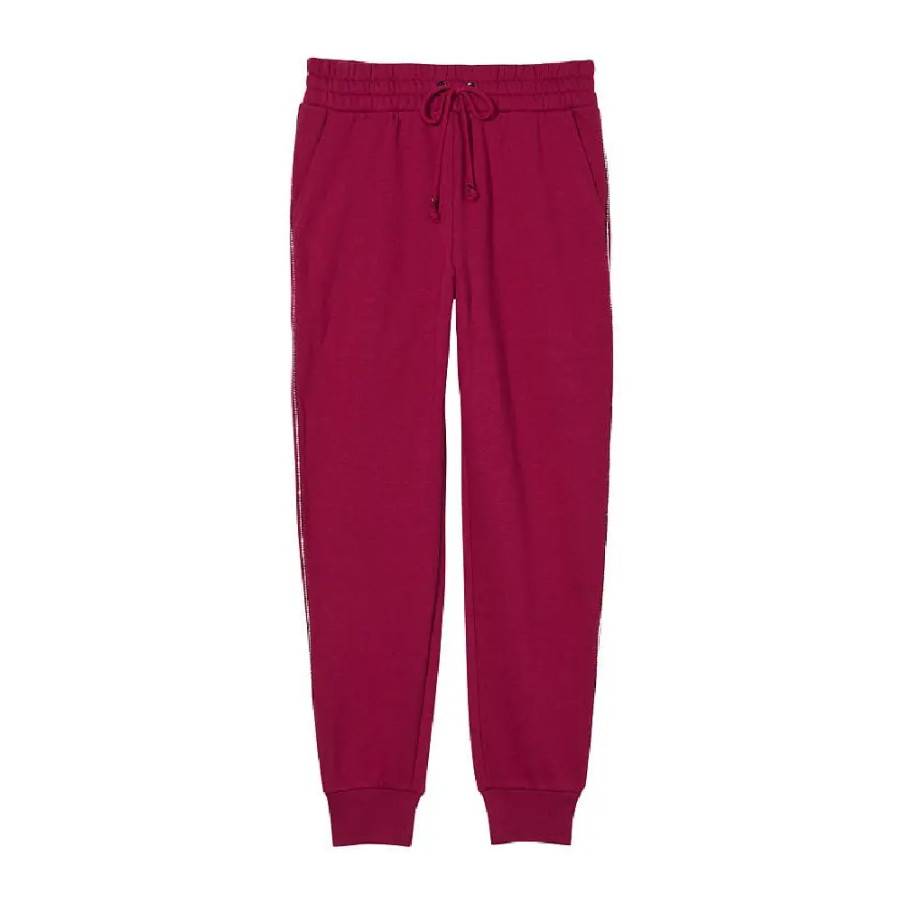 

Брюки джоггеры Victoria's Secret Cotton Fleece High Rise, темно-красный