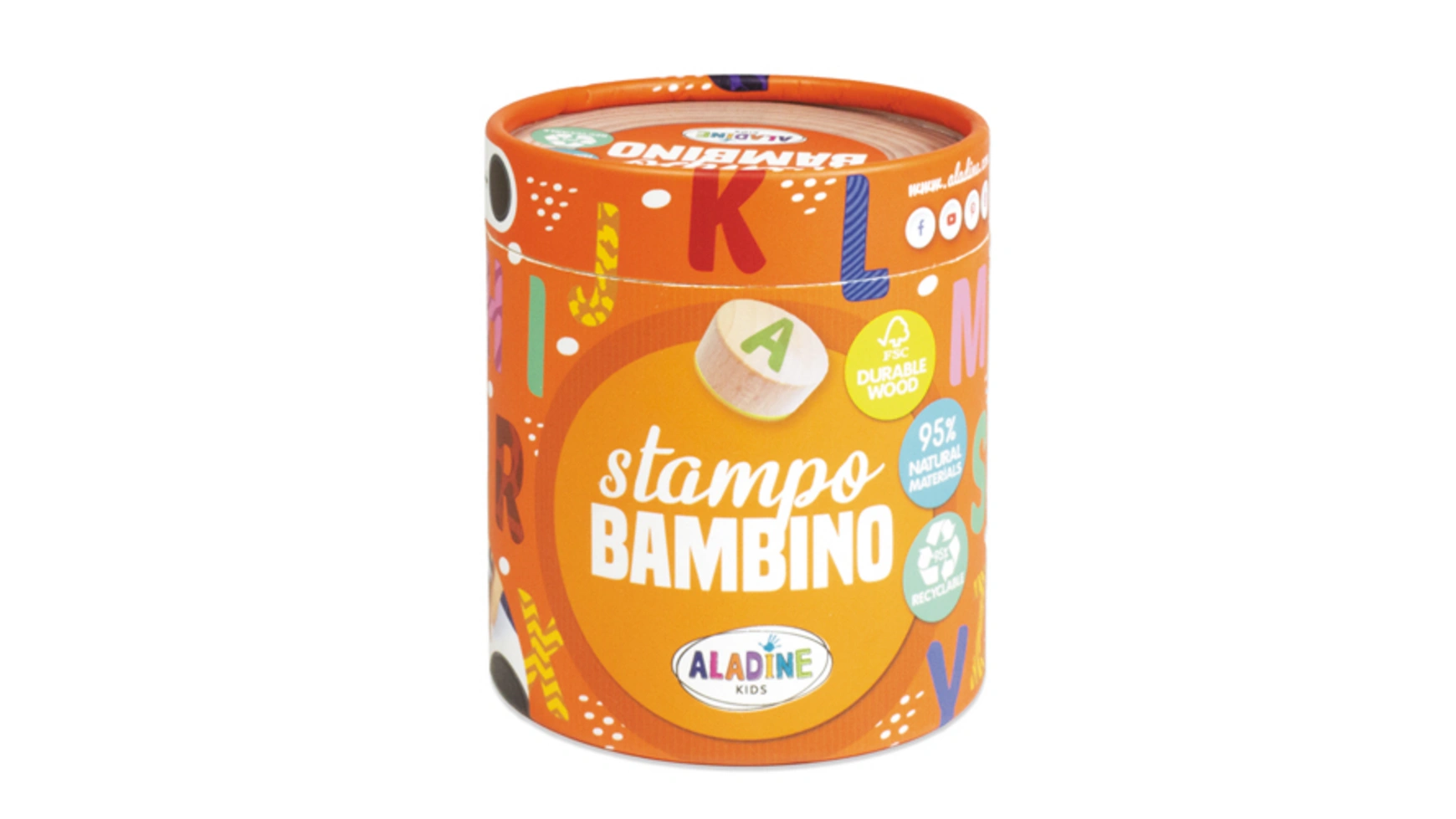 Штамп Aladine Baby Bambino с алфавитом ECO