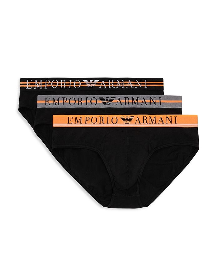 

Трусы из смесового хлопка с логотипом на поясе, упаковка из 3 шт. Armani