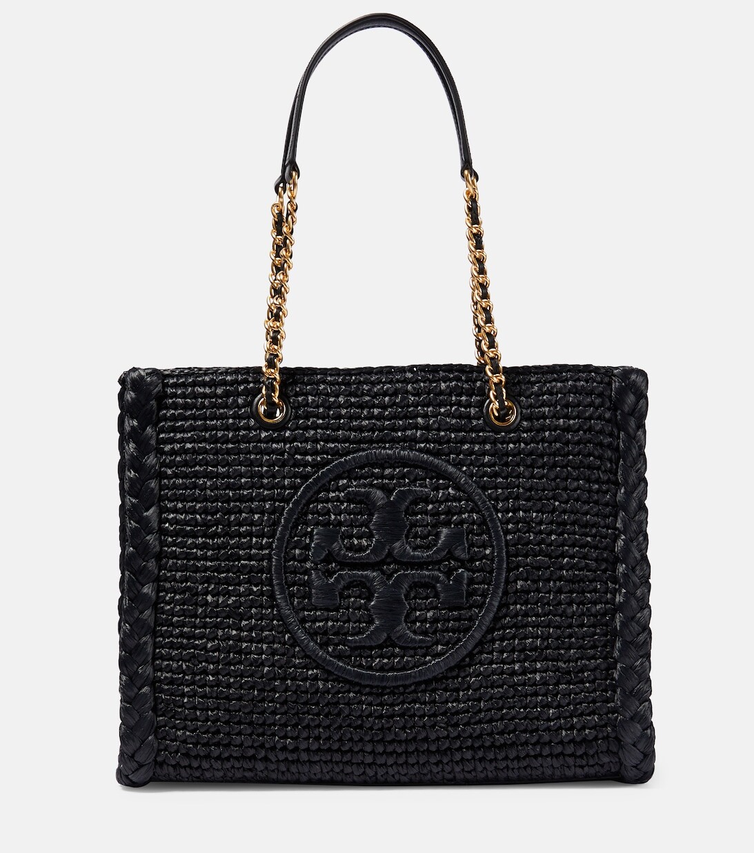 

Маленькая сумка-тоут Ella из рафии Tory Burch, коричневый