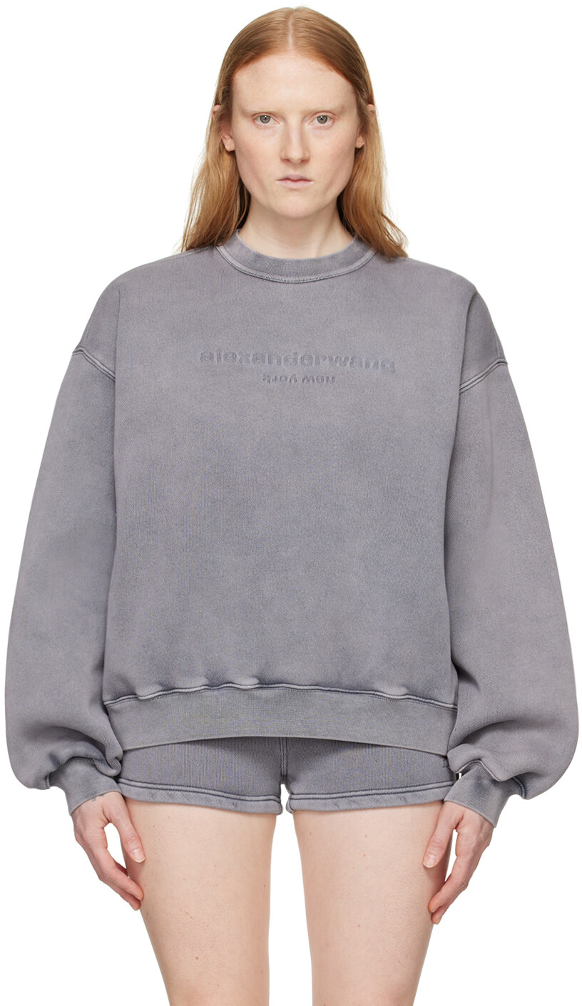 

Серый свитшот с тиснением Alexander Wang