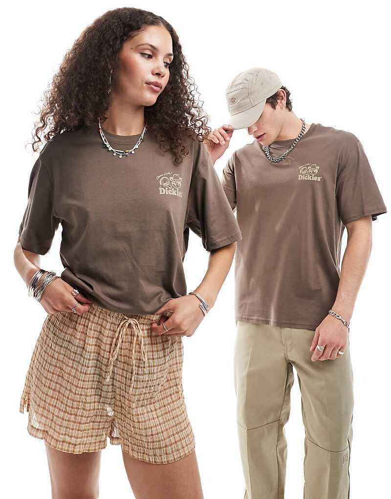 

Dickies – Big Sandy – Коричневая футболка с принтом на спине