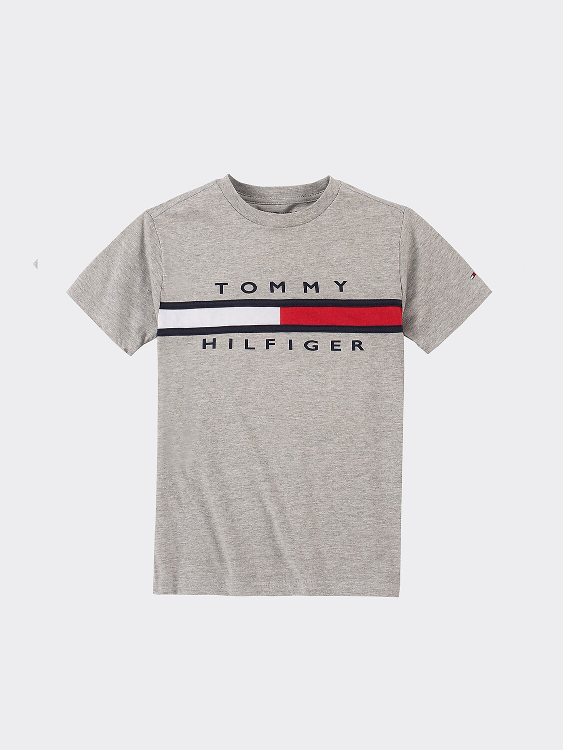 

Детская футболка с полосками Tommy Hilfiger, серый вереск