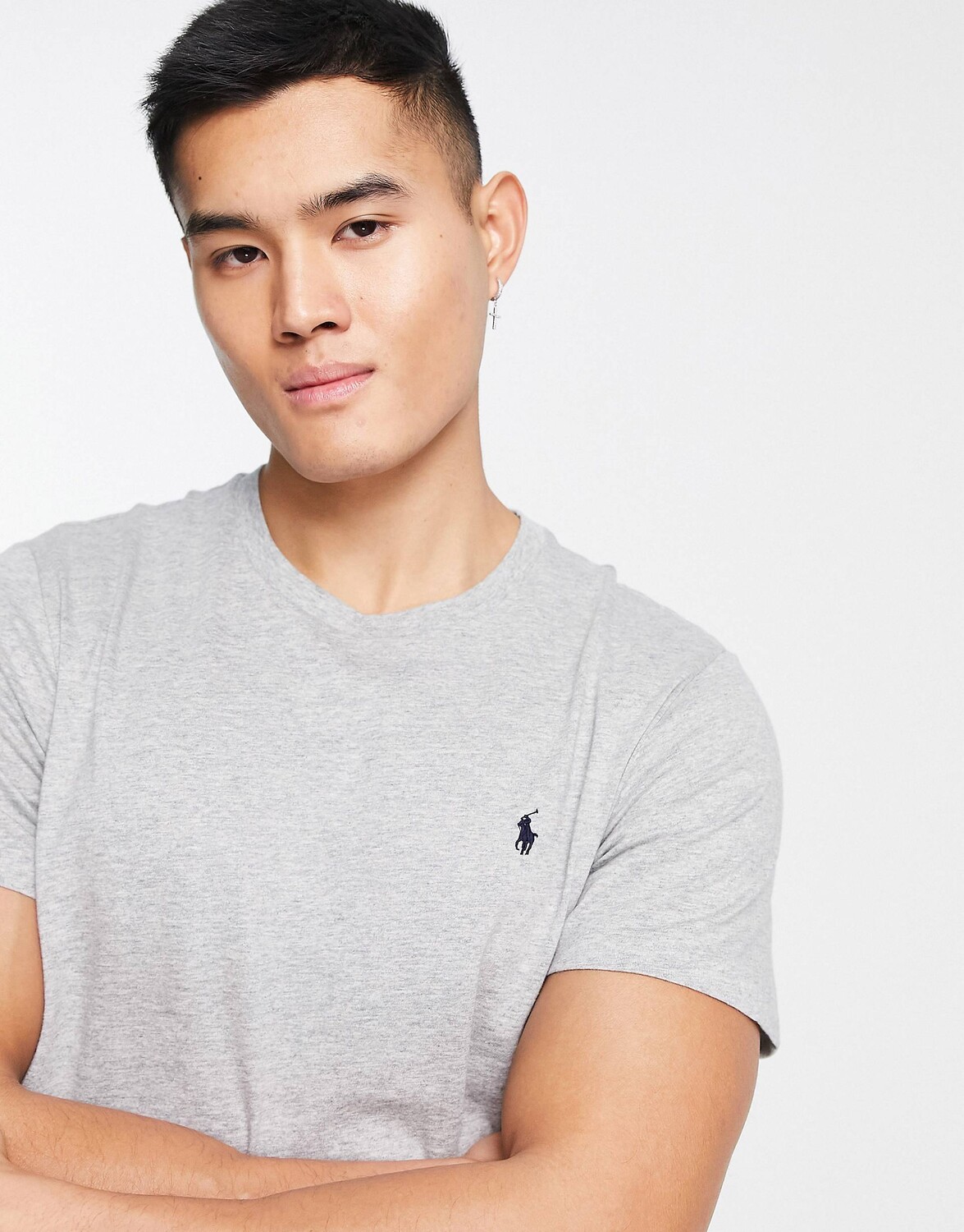 

Серая футболка для отдыха Polo Ralph Lauren с логотипом