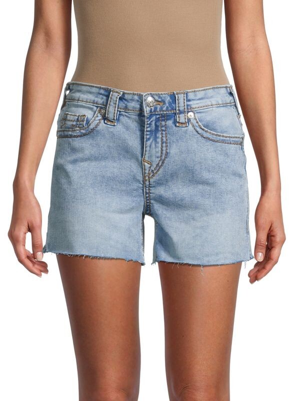 

Джинсовые обрезанные шорты jayde big t True Religion Light wash