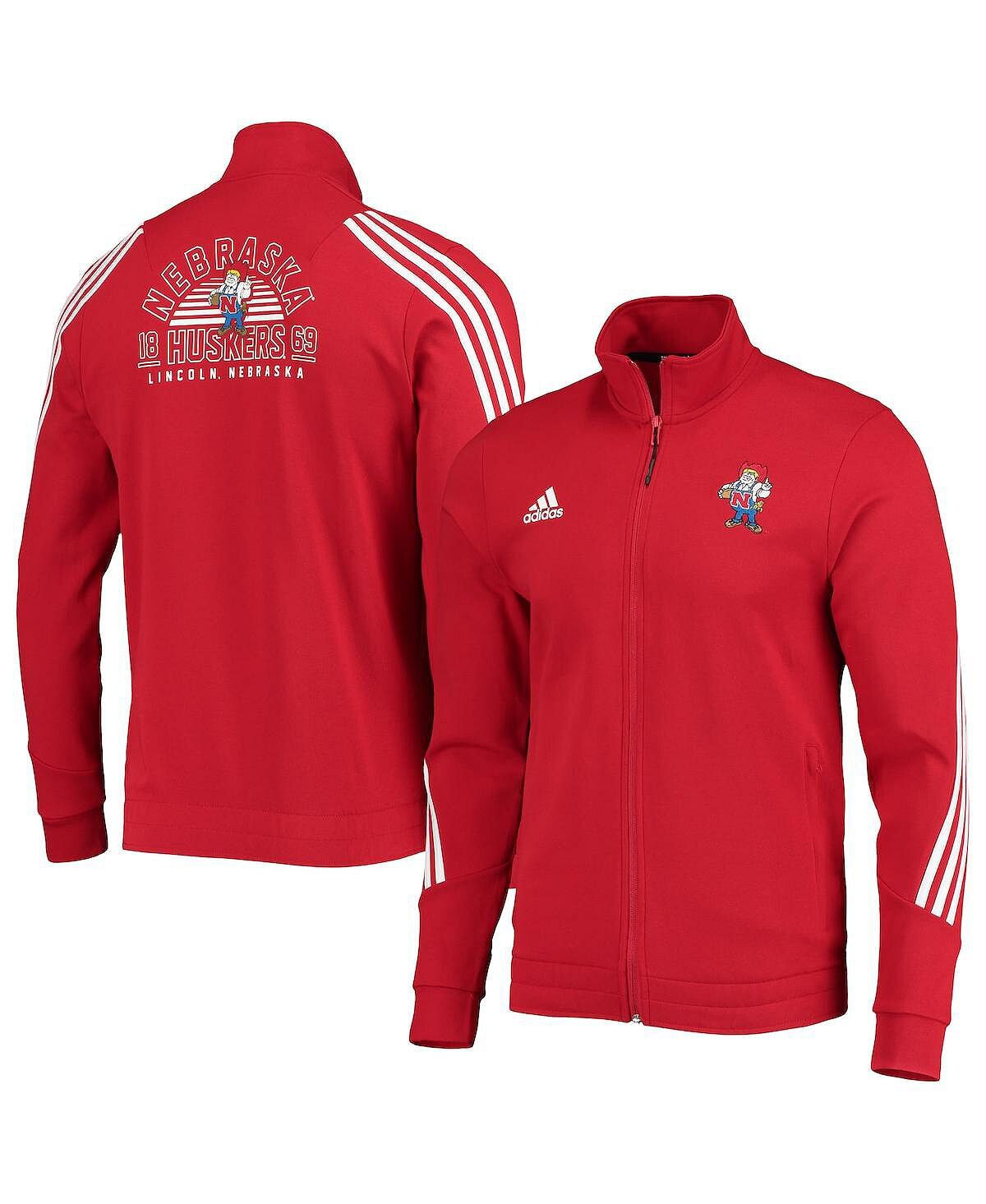 

Мужская спортивная куртка scarlet nebraska huskers fashion с молнией во всю длину adidas