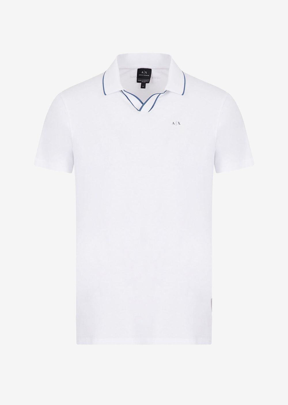 

Рубашка-поло из органического джерси и хлопка Armani Exchange, белый