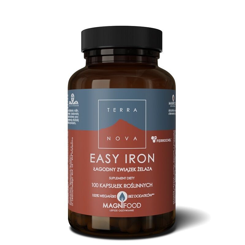 

Terranova Easy Iron Łagdne Żelazo 20 mg железо в капсулах, 100 шт.