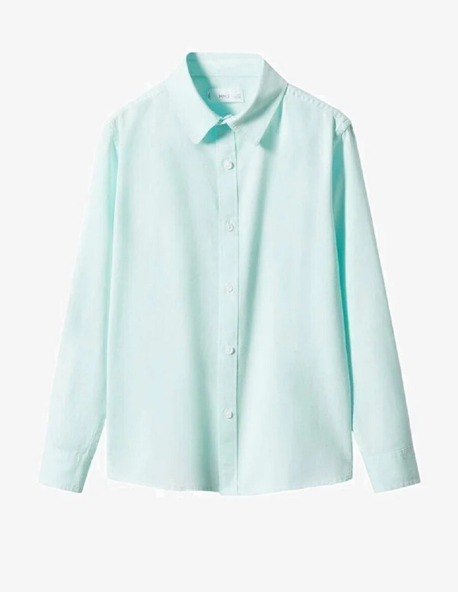 

Рубашка Mango Kids Blas, бирюзовый