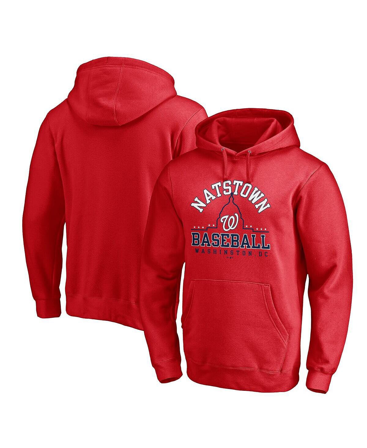 

Мужская красная толстовка с капюшоном washington nationals natstown team с логотипом Fanatics, красный