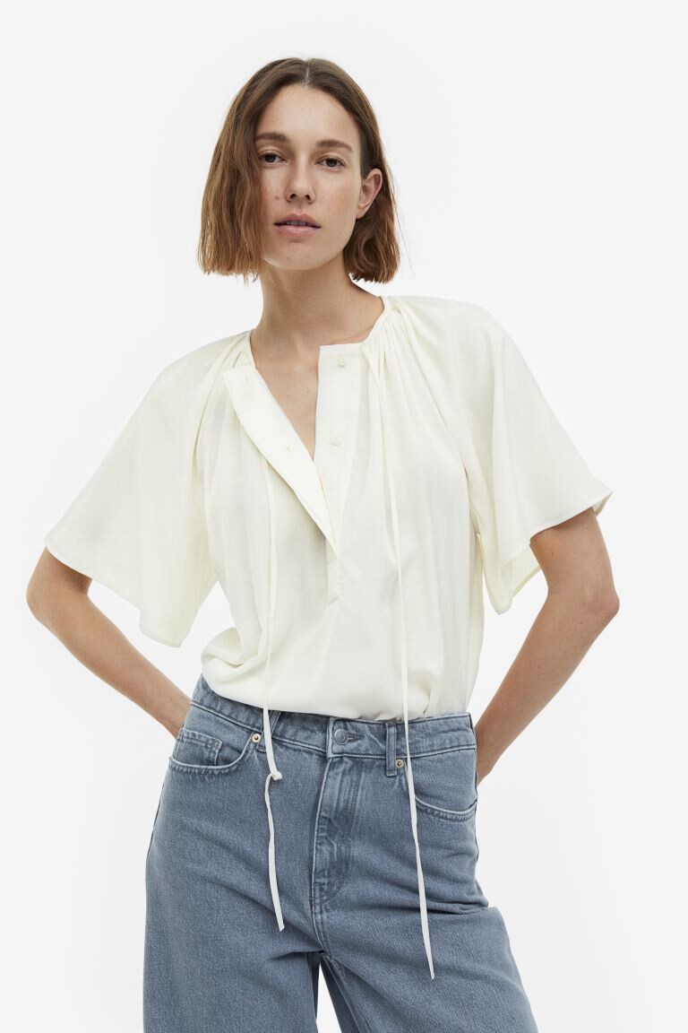 

Блузка оверсайз H&M, крем
