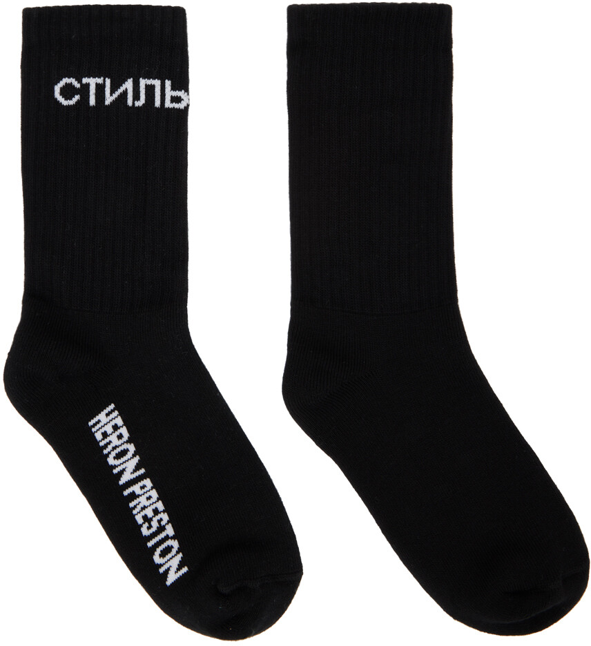 

Черно-белые длинные носки CTNMB Heron Preston