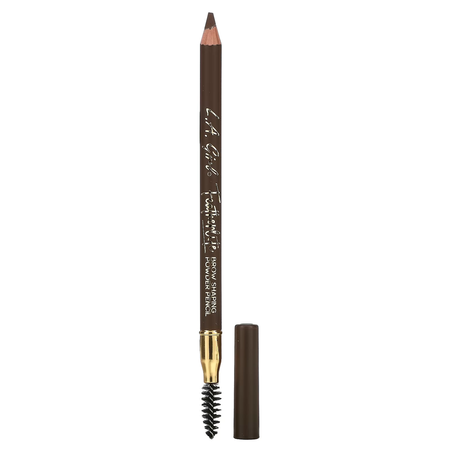 L.A. Girl, Featherlite, пудра-карандаш для бровей, средний коричневый, 1,1 г (0,04 унции) карандаш для бровей shady slim средний коричневый 0 003 унции 0 08 г l a girl