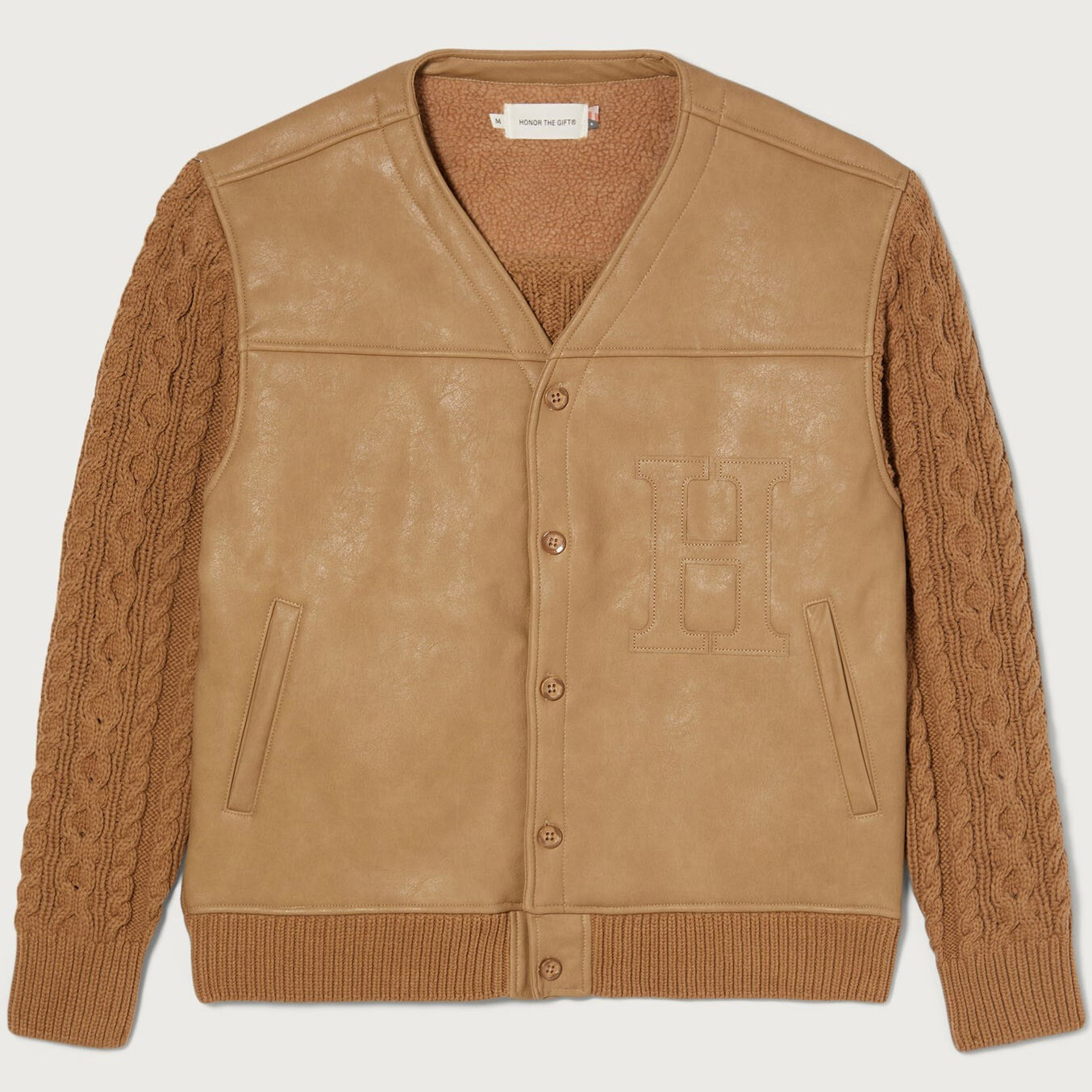 

Кардиган Honor The Gift Vegan Leather, коричневый
